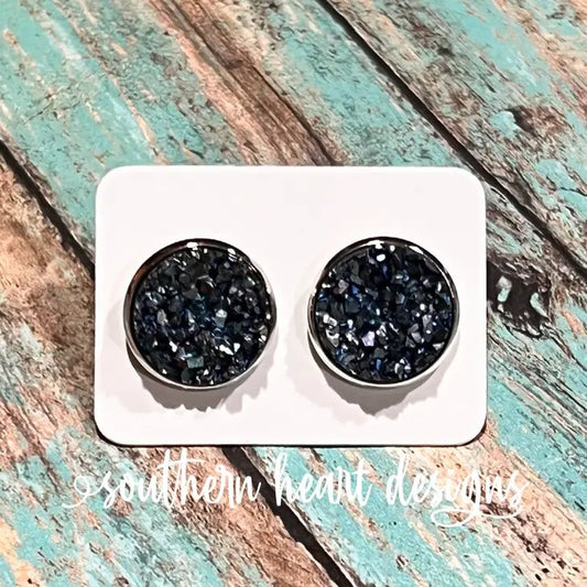 Navy Earrings