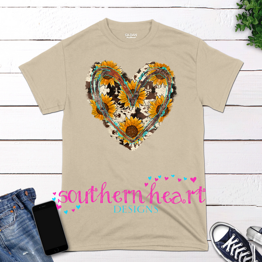 Sunflower Heart T Shirt